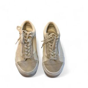 Vans Women's Cream and Tan Trainers